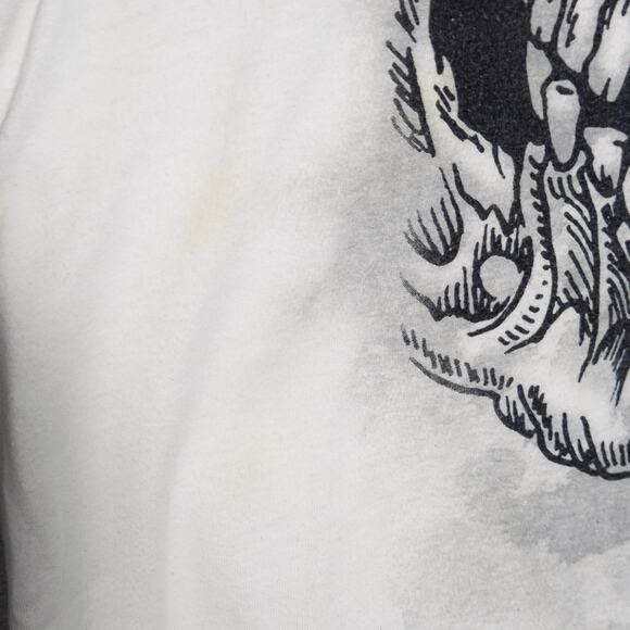 Way to Celebrate Skull Graphic T-Shirt Grunge Horrorcore Punk Streetwear White L - Picture 5 of 8